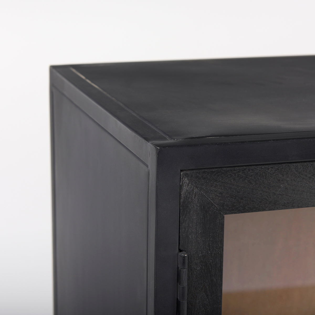 Sloan Accent Cabinet - Wood Metal Frame Black-Accent Cabinets & Chests-DECOROLALA