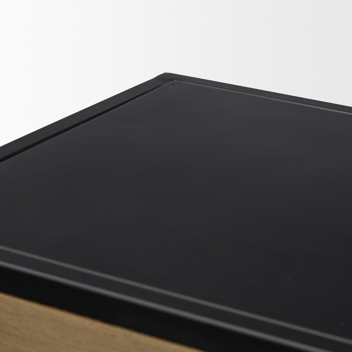 Sloan Accent Cabinet - Wood Metal Frame Black-Accent Cabinets & Chests-DECOROLALA
