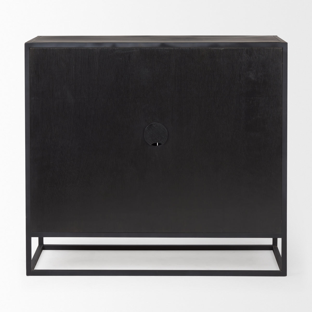 Sloan Accent Cabinet - Wood Metal Frame Black-Accent Cabinets & Chests-DECOROLALA