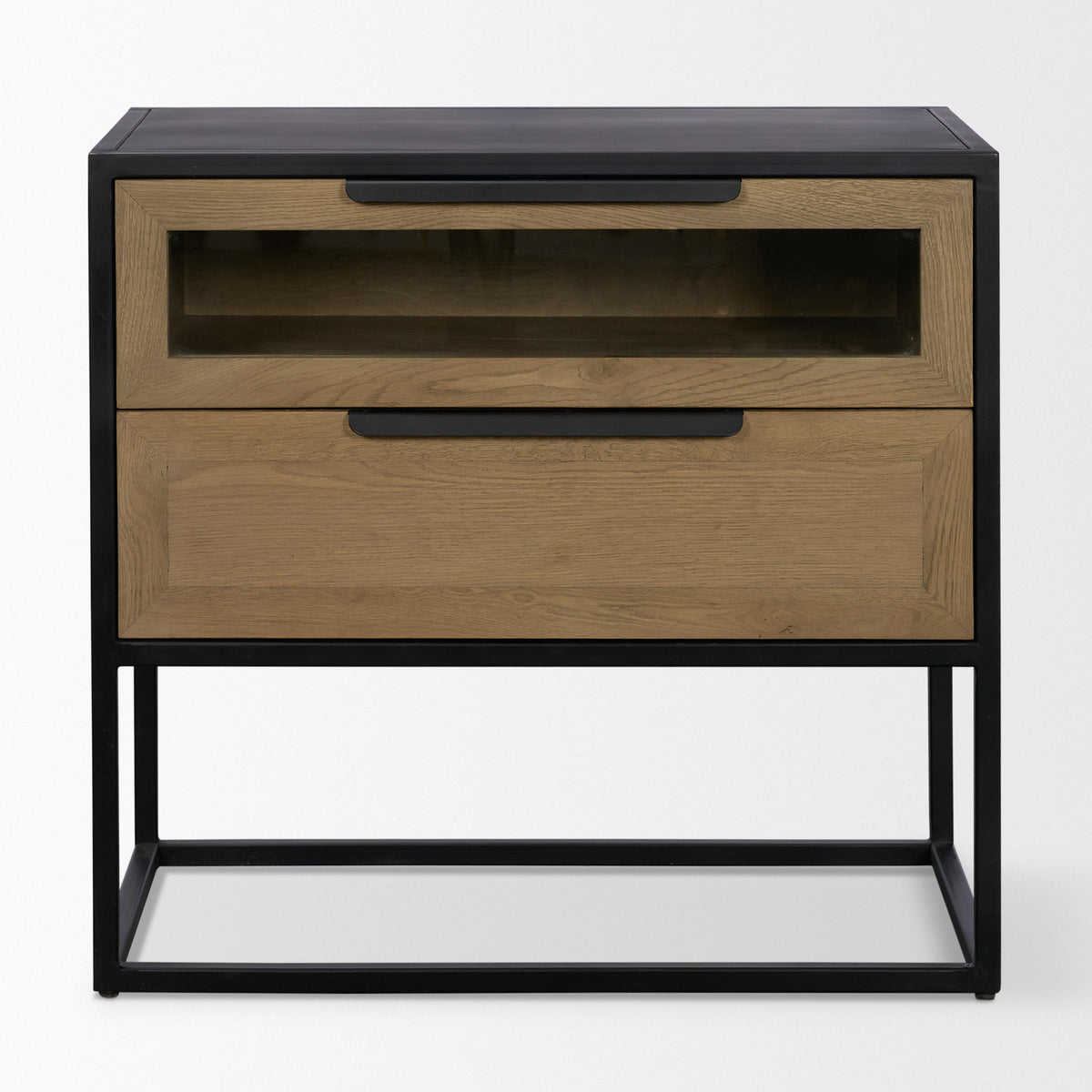 Sloan Wood W/ Metal Frame Side Table-End and Side Tables-DECOROLALA