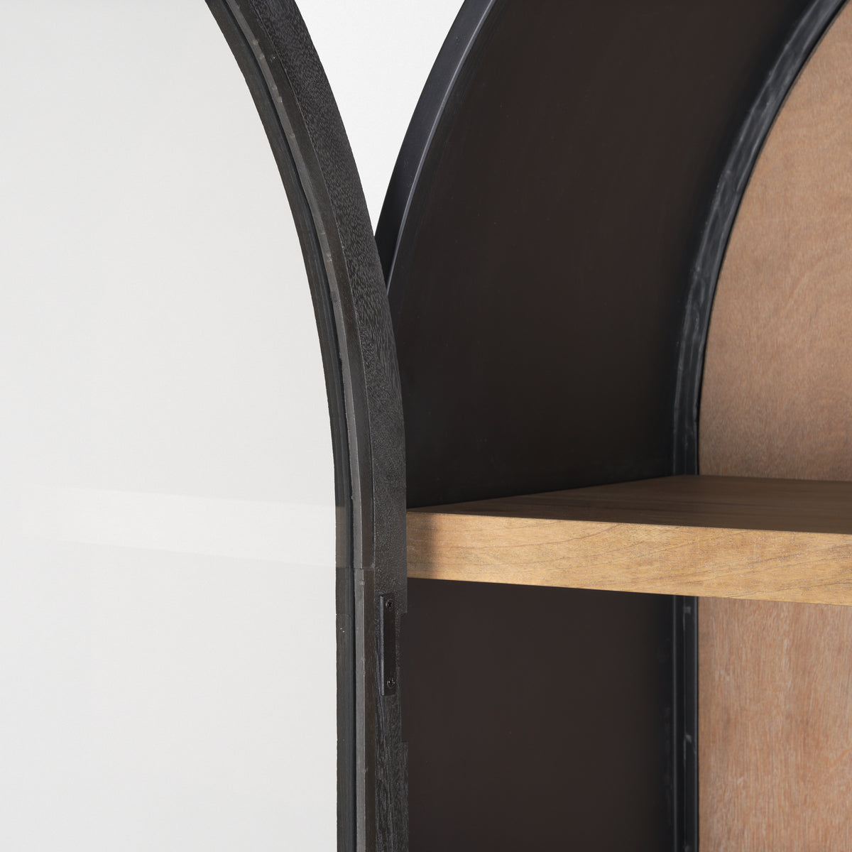 Sloan Wood and Metal Frame Arched Cabinet-Storage Cabinets-DECOROLALA