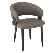 Sloane Dining Chair - Stone Textured Faux Leather-DECOROLALA