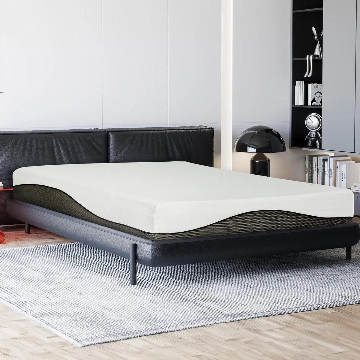 Slumber 10.5" Charcoal Gel Memory Foam Mattress-Bedroom Furniture Sets-DECOROLALA