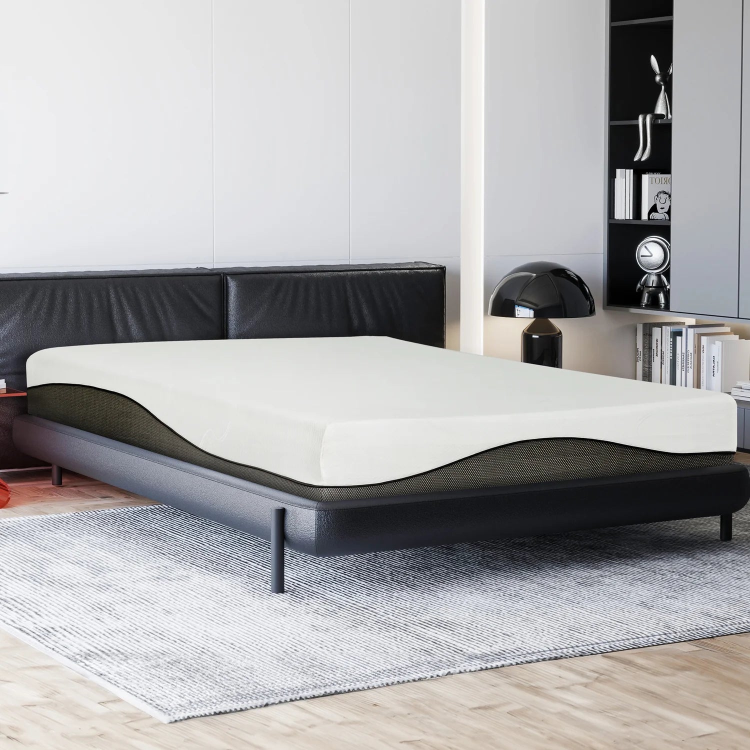 Slumber 10.5" Charcoal Gel Memory Foam Mattress-Bedroom-DECOROLALA