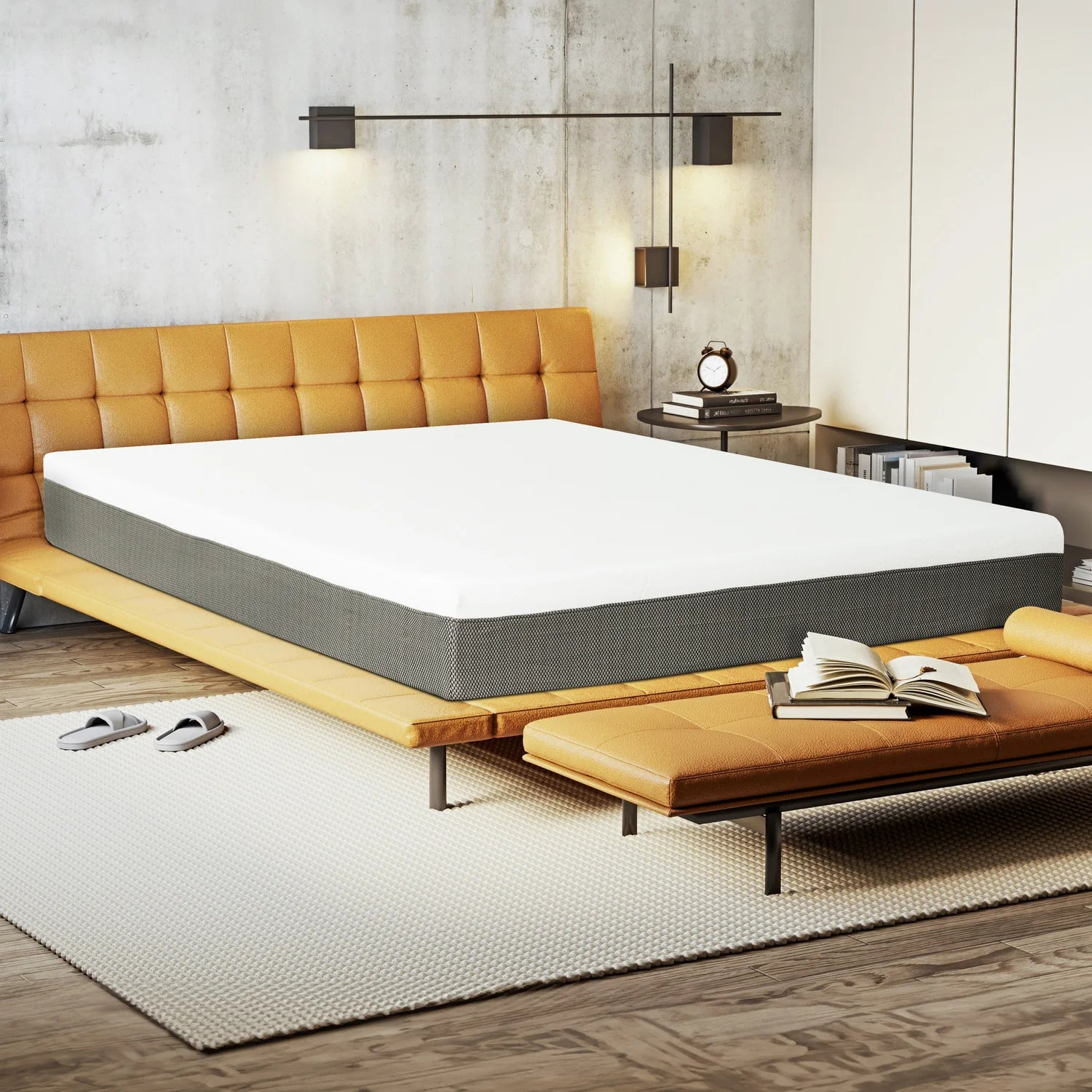 Slumber 9" Charcoal Infused Gel Memory Foam Mattress-Bedroom-DECOROLALA