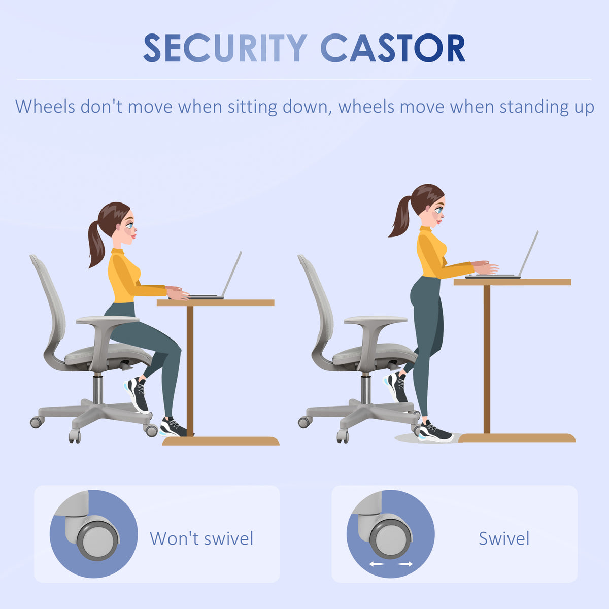Small Mesh Office Chair - Grey Swivel Computer Desk Chair-Office Products > Office Furniture > Office Chairs-DECOROLALA