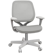 Small Mesh Office Chair - Grey Swivel Computer Desk Chair-Office Products > Office Furniture > Office Chairs-DECOROLALA