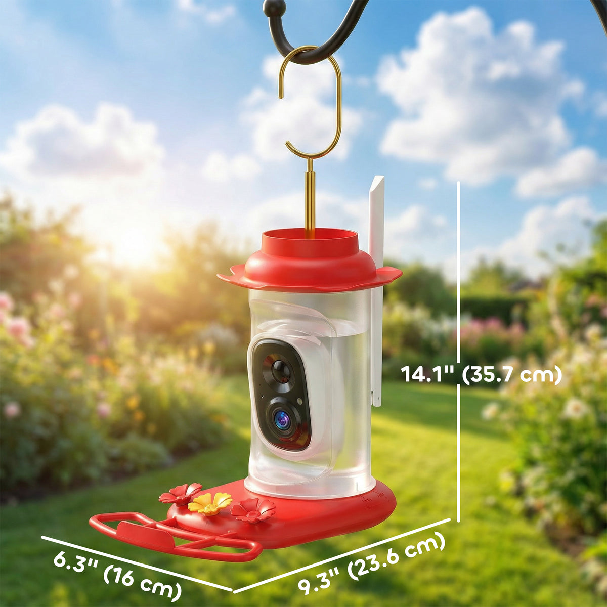 Smart Bird Feeder with Camera - 2K HD AI Bird Feeder with Solar Panel-Birds-DECOROLALA