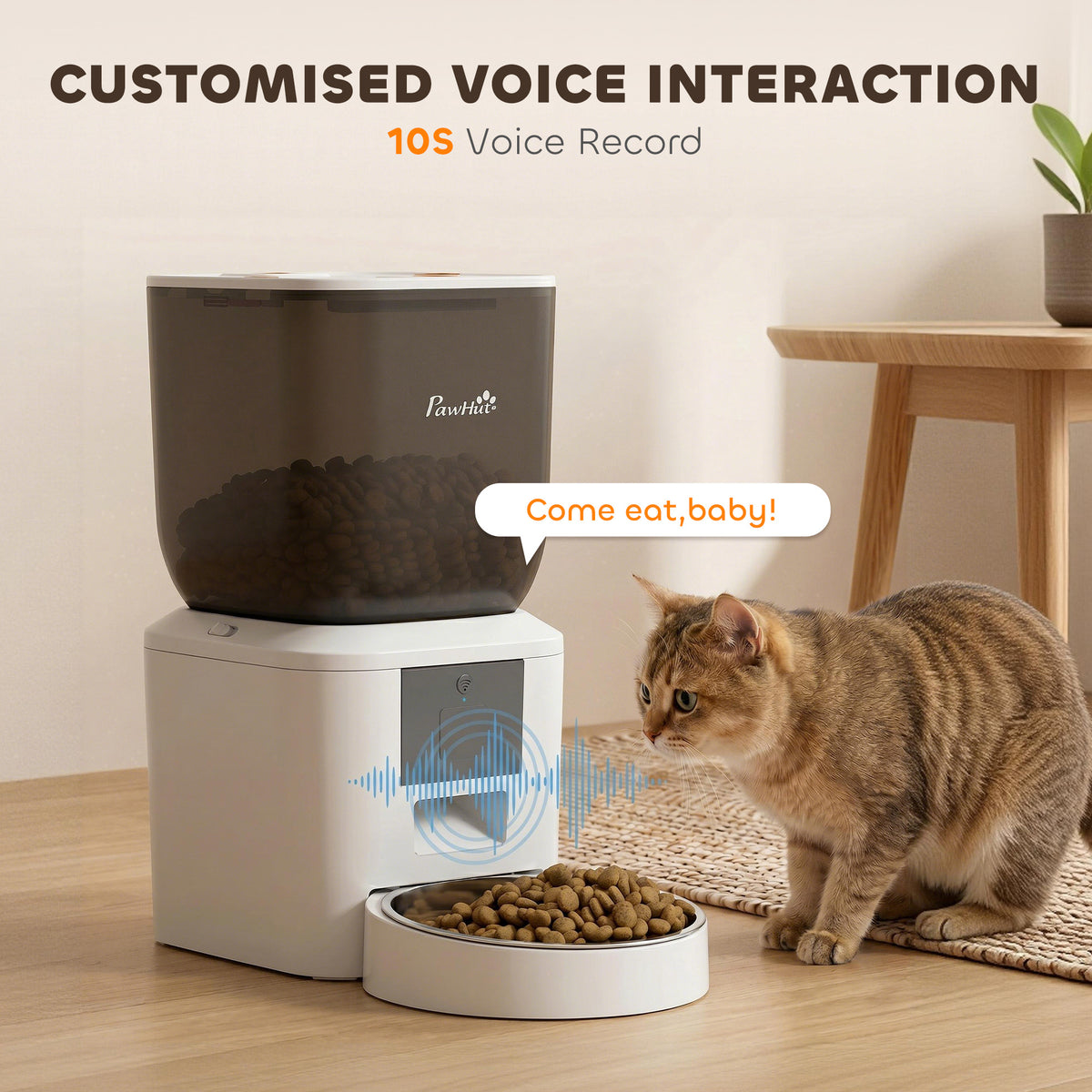 Smart WiFi Automatic Pet Feeder - 8L White with App Control-Dogs-DECOROLALA