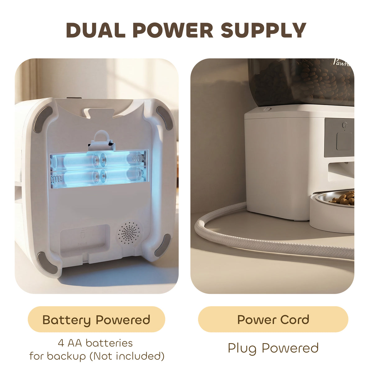 Smart WiFi Automatic Pet Feeder - 8L White with App Control-Dogs-DECOROLALA
