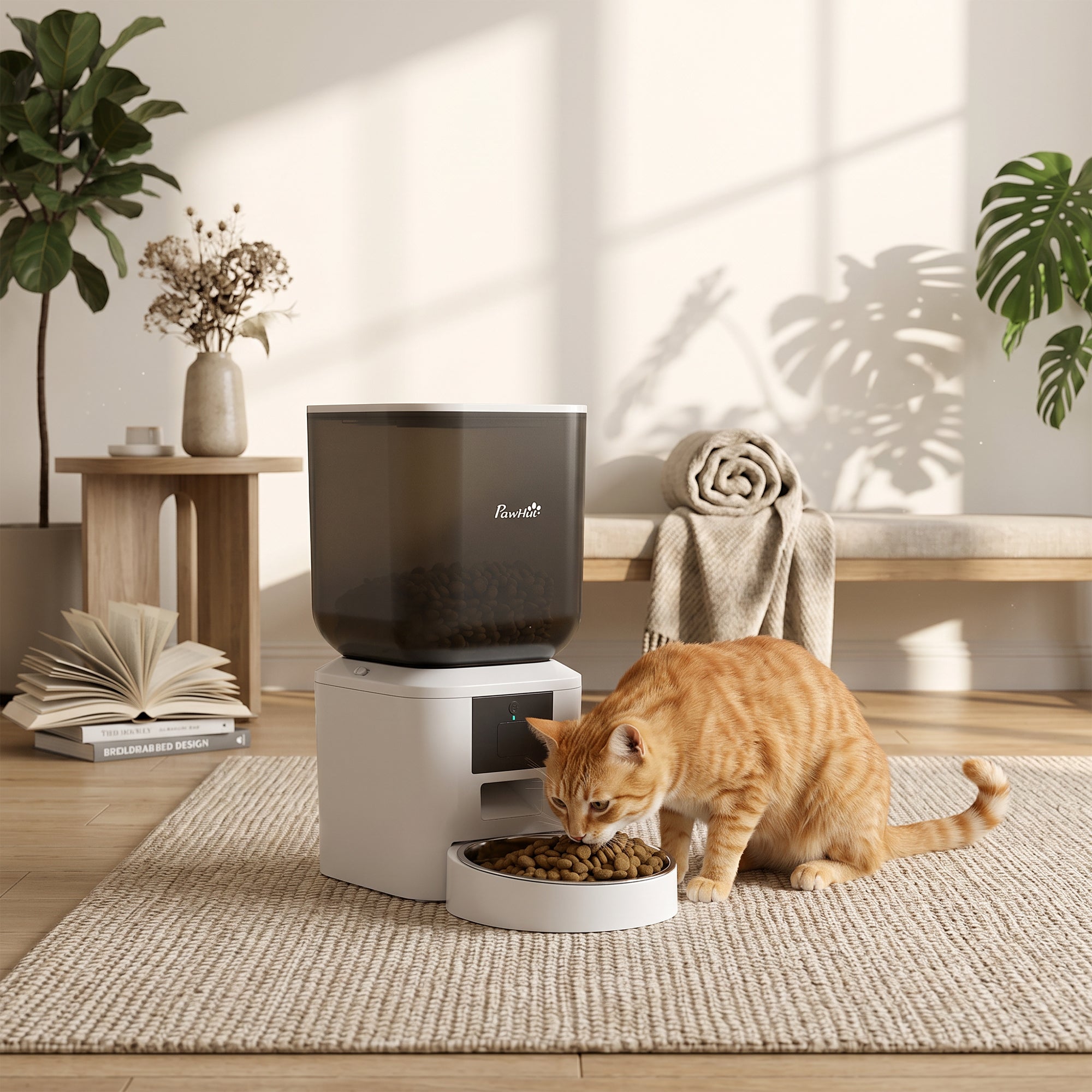 Smart WiFi Automatic Pet Feeder - 8L White with App Control-Dogs-DECOROLALA