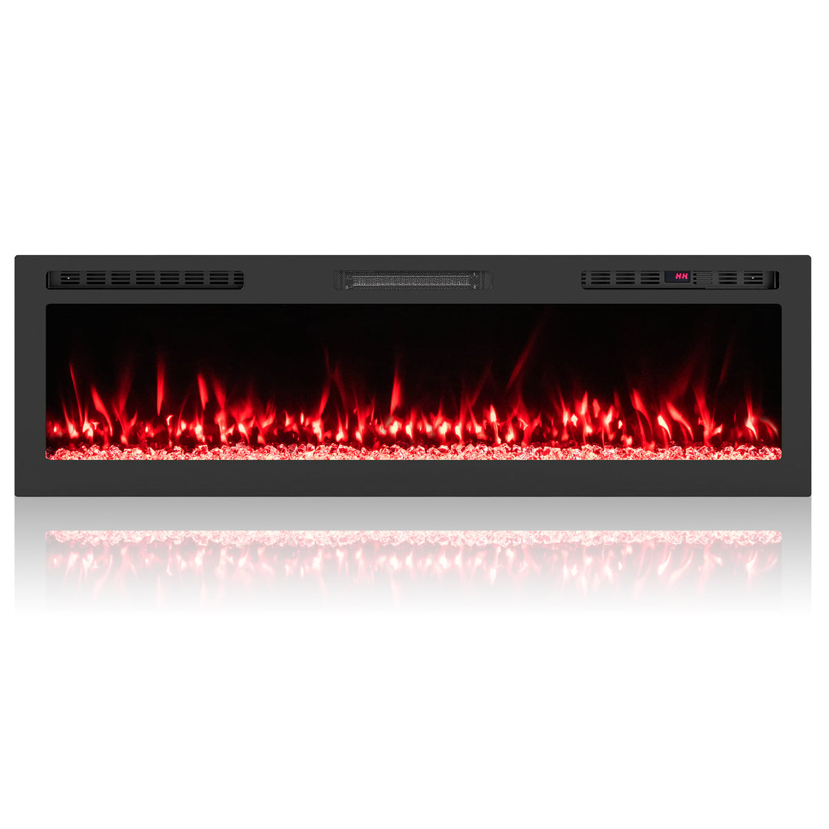 Smart WiFi Electric Fireplace Wall Mounted & Recessed 750W/1500W Heater-60 Inch-Fireplaces-DECOROLALA