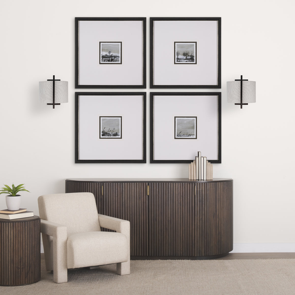 Smithe I Black Toned Metal Wall Sconce-Wall Sconces-DECOROLALA