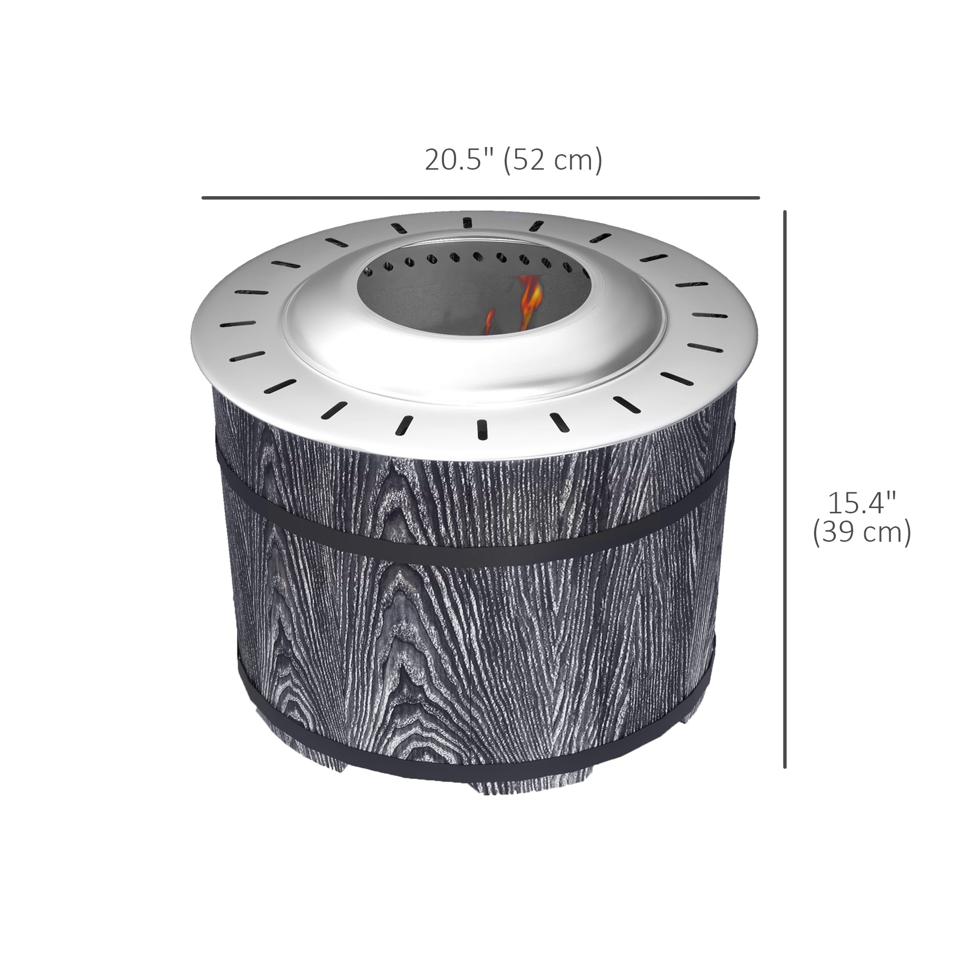 Smokeless Fire Pit, Portable Camping Bonfire Stove with Mat for Backyard Patio Picnic, Magnesium Oxide, Black-Patio & Garden > Fire Pits-DECOROLALA