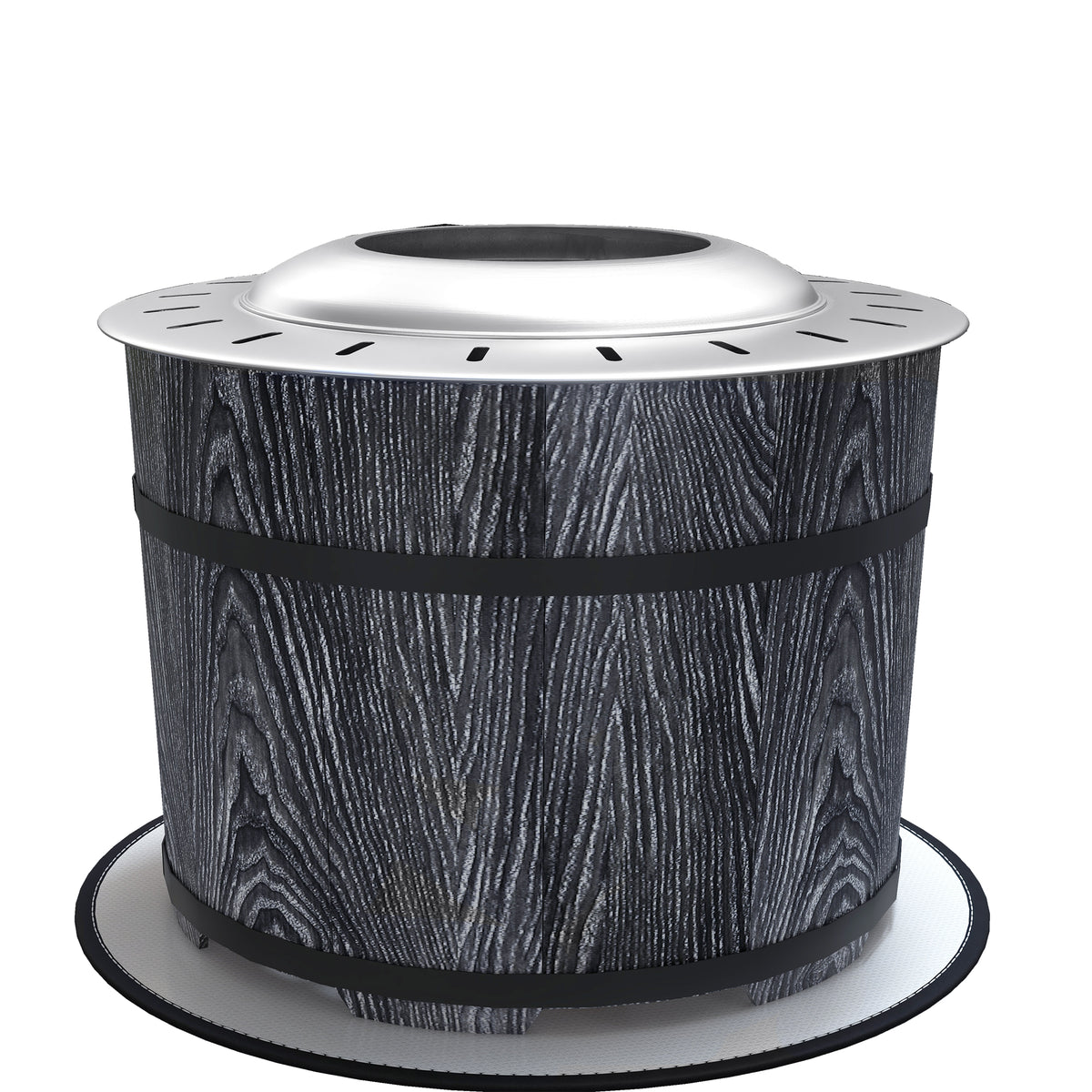 Smokeless Fire Pit, Portable Camping Bonfire Stove with Mat for Backyard Patio Picnic, Magnesium Oxide, Black-Patio & Garden > Fire Pits-DECOROLALA