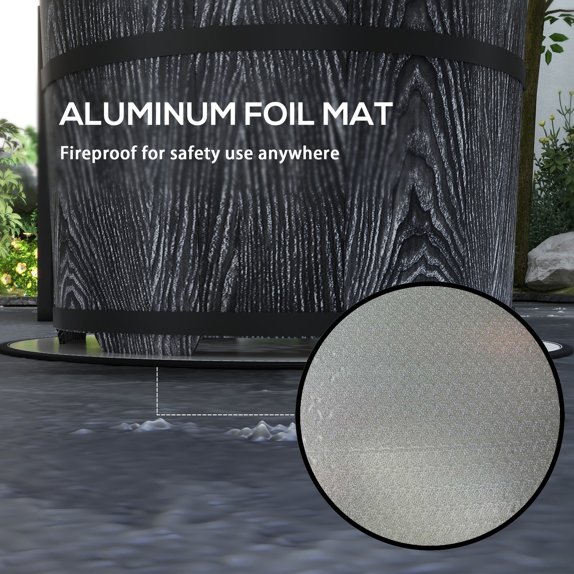Smokeless Fire Pit, Portable Camping Bonfire Stove with Mat for Backyard Patio Picnic, Magnesium Oxide, Black-Patio & Garden > Fire Pits-DECOROLALA