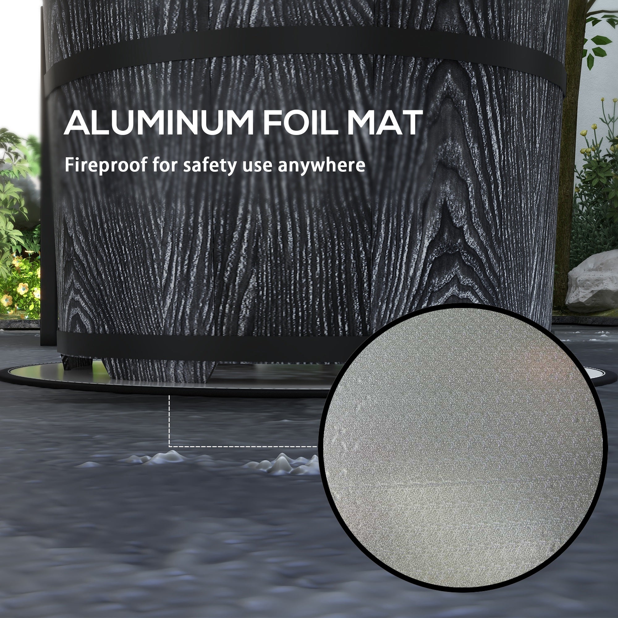Smokeless Fire Pit, Portable Camping Bonfire Stove with Mat for Backyard Patio Picnic, Magnesium Oxide, Black-Patio & Garden > Fire Pits-DECOROLALA