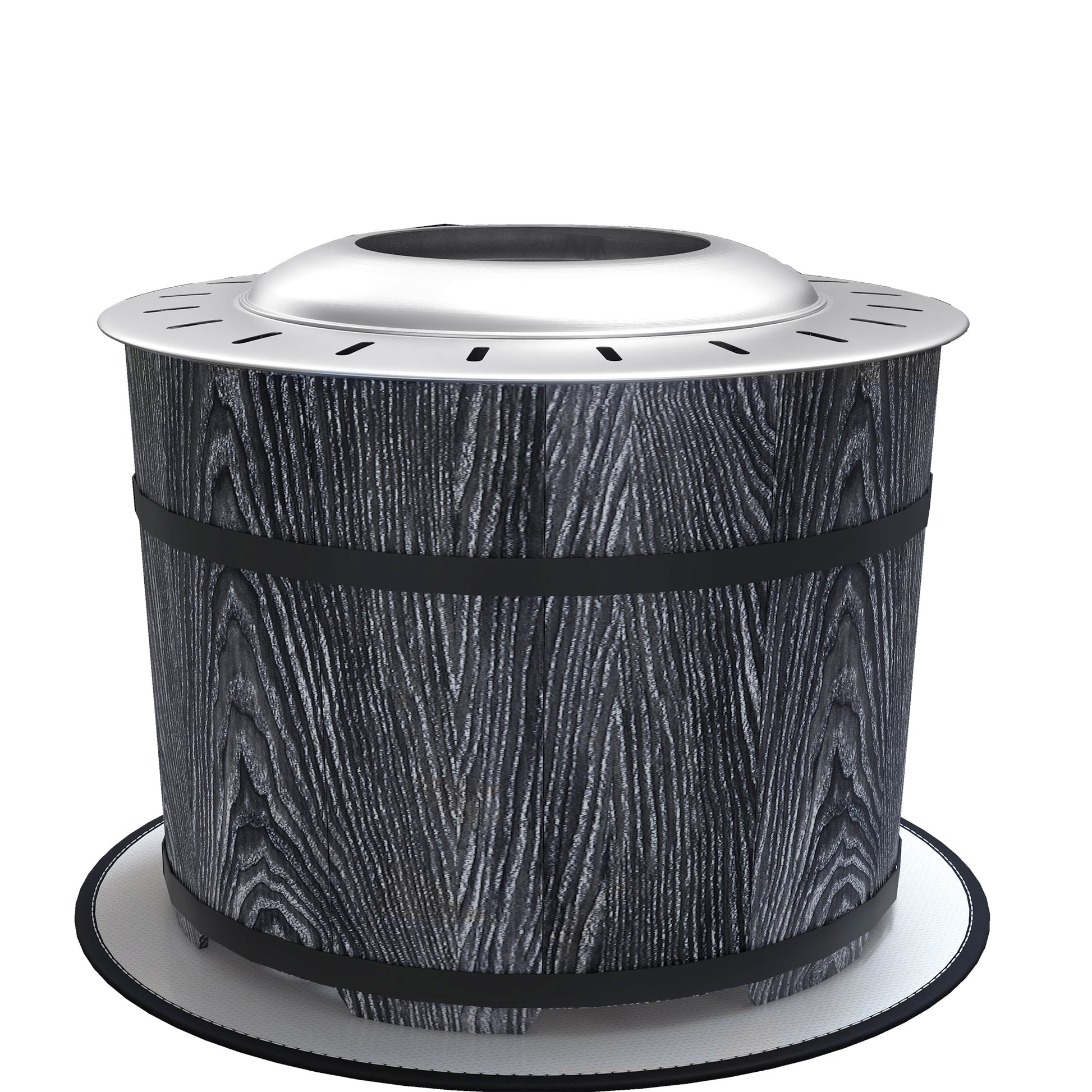 Smokeless Fire Pit, Portable Camping Bonfire Stove with Mat for Backyard Patio Picnic, Magnesium Oxide, Black-Patio & Garden > Fire Pits-DECOROLALA