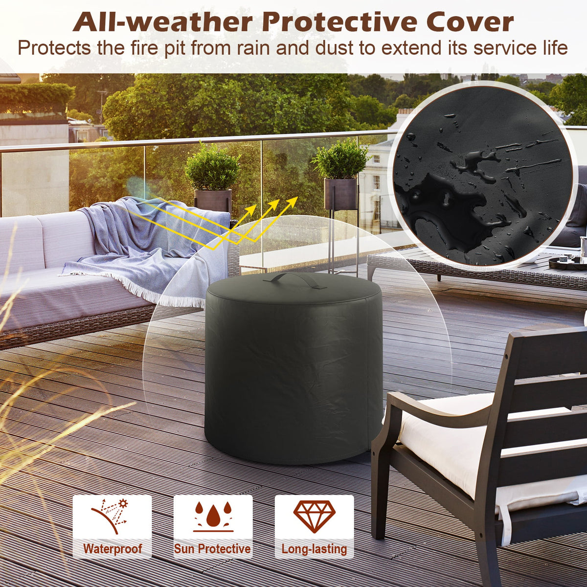 Smokeless Stainless Steel Fire Pit with Ash Pan for Yard Camping-Silver-Fire Pits-DECOROLALA