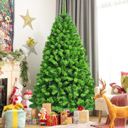 Snow Flocked Artificial Christmas Tree with Metal Stand-6.5'-Christmas Trees-DECOROLALA