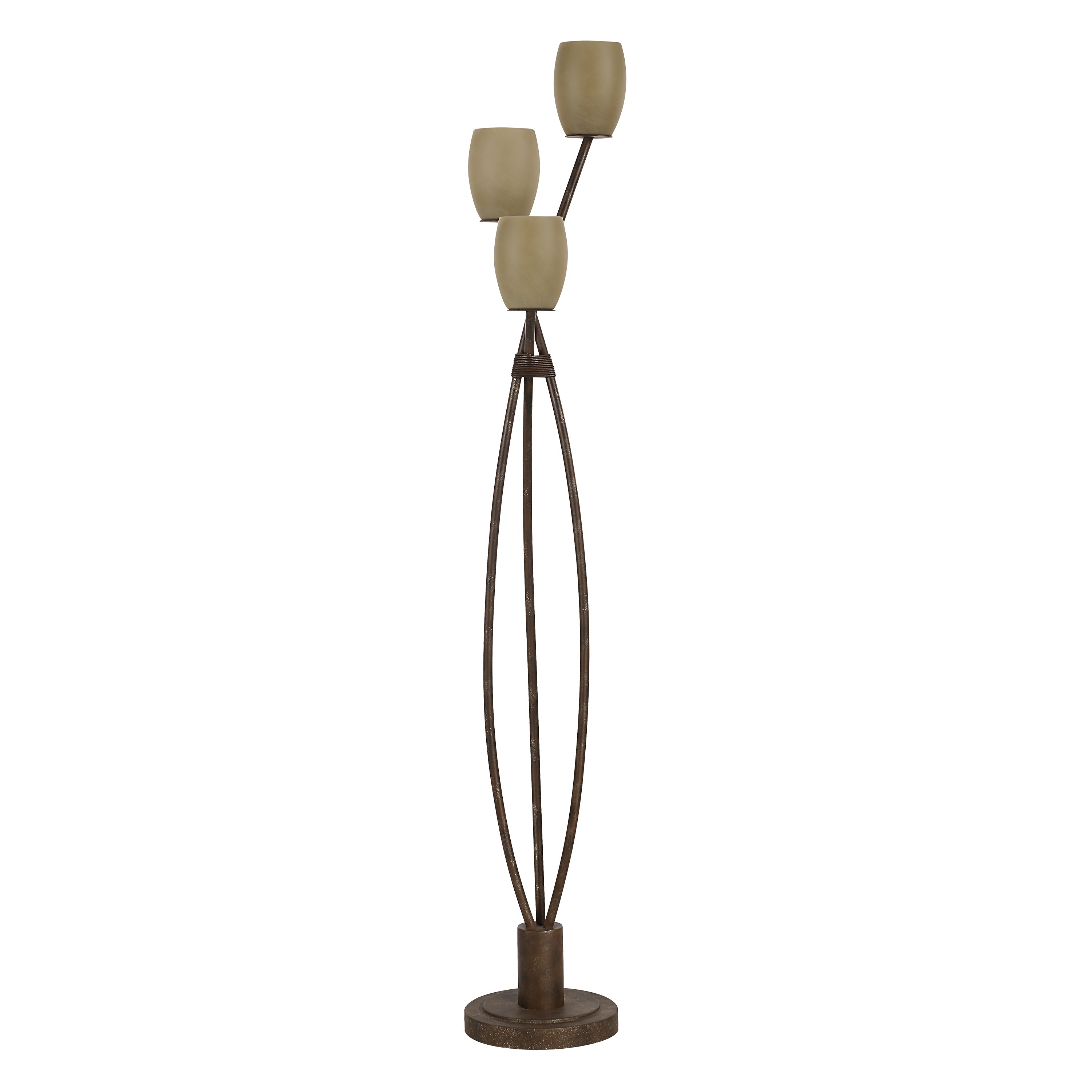 Soan 65.0" Height Floor Lamps, Copper Bronze With Gold-Floor Lamp-DECOROLALA