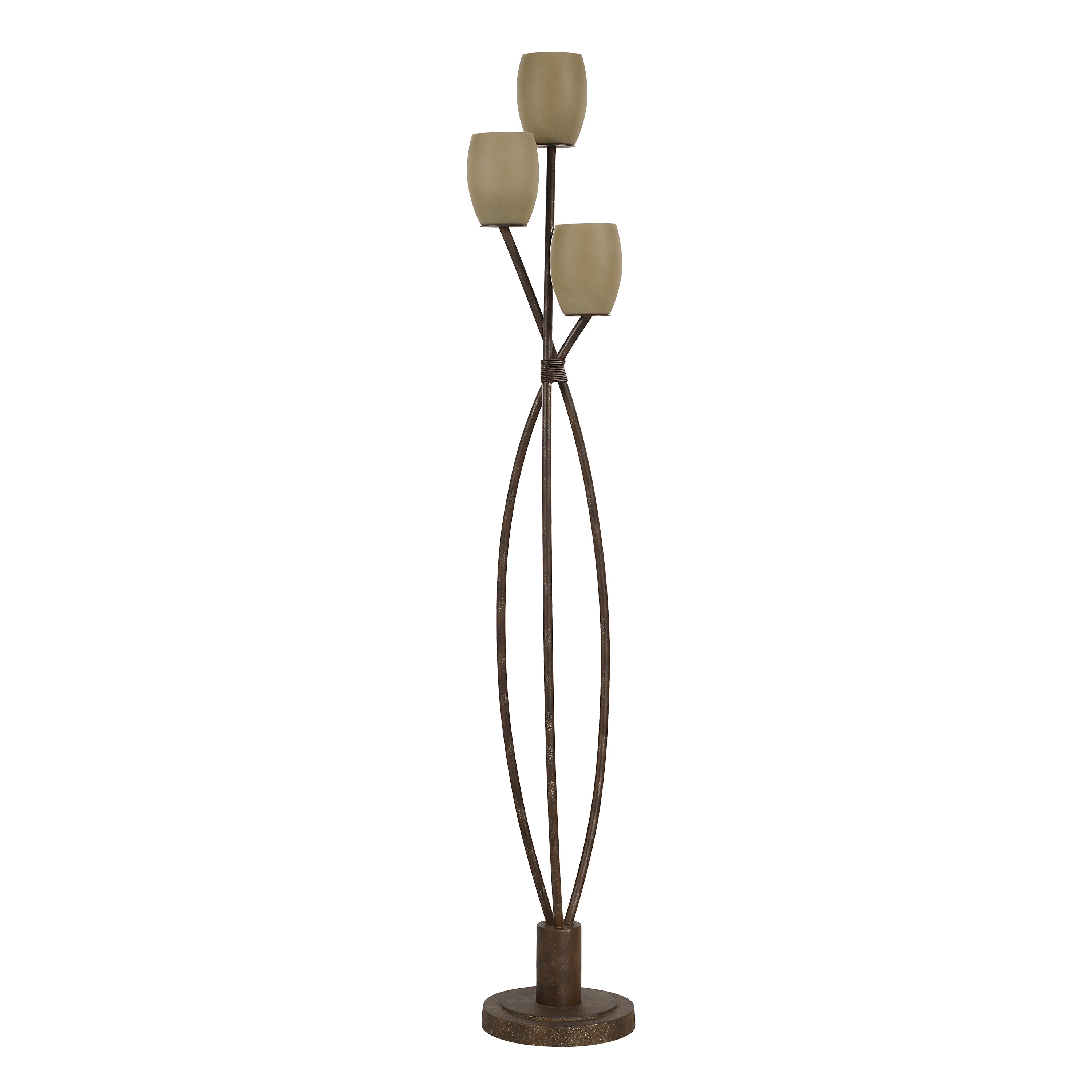 Soan 65.0" Height Floor Lamps, Copper Bronze With Gold-Floor Lamp-DECOROLALA