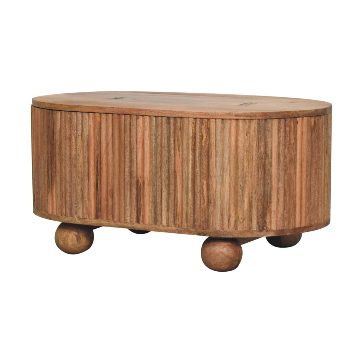 Soba Solid Mango Wood Lid-up Coffee Table - Oak-ish Finish-Coffee Tables-DECOROLALA