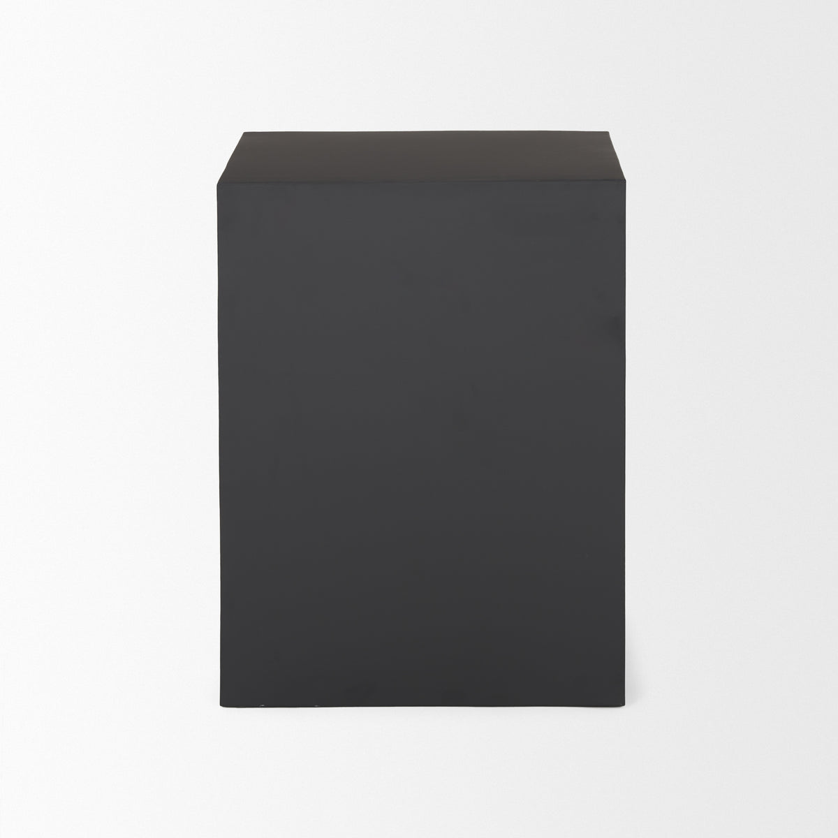 Sobi Matte Black Square Metal Side Table-Accent Tables-DECOROLALA