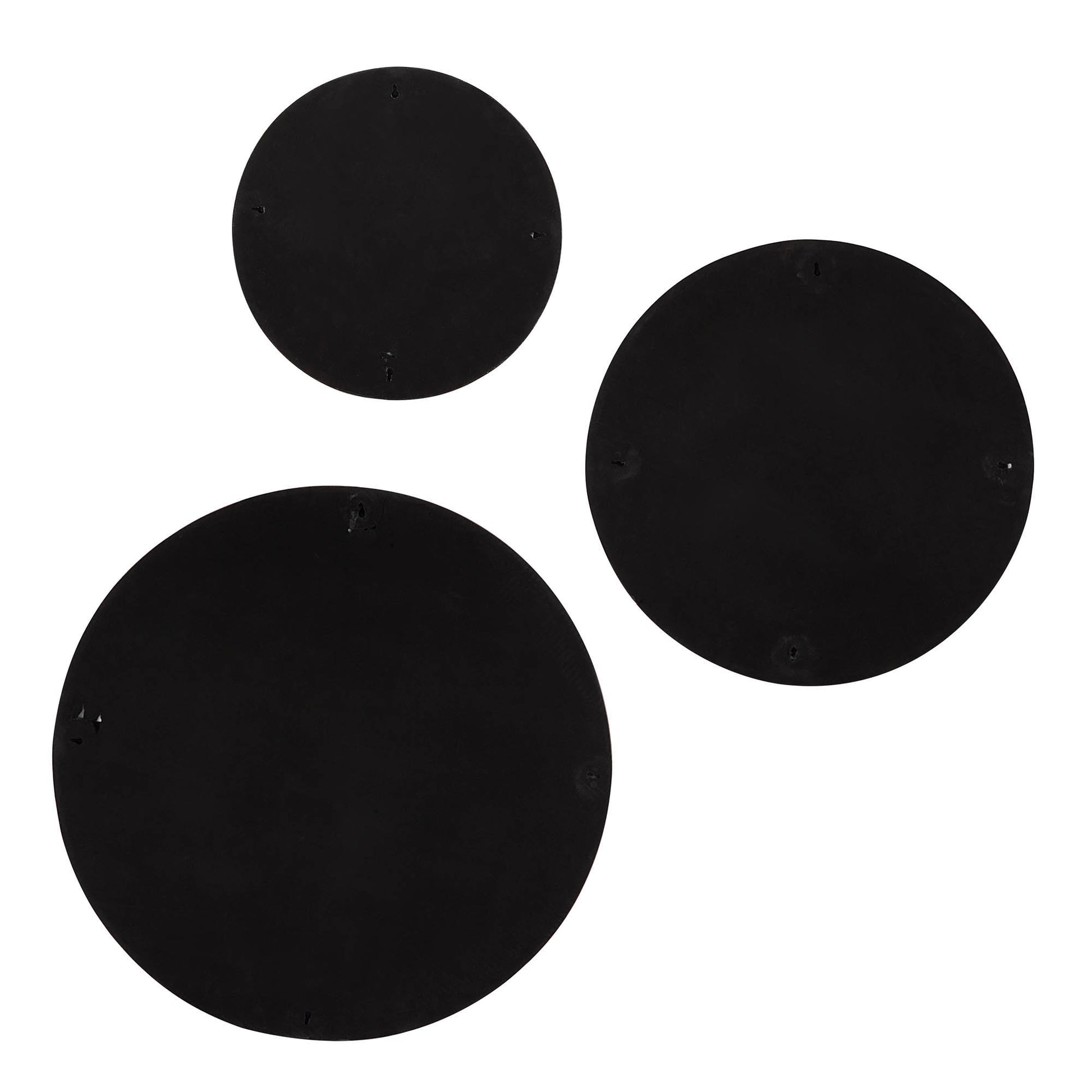 Sofia 3 Piece Wide Wall Art, Matte black-Wall Art-DECOROLALA