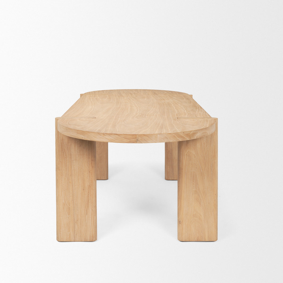 Sohan 91"L x 38"W Oval Dining Table | Wood | Seats 8-Dining Tables-DECOROLALA