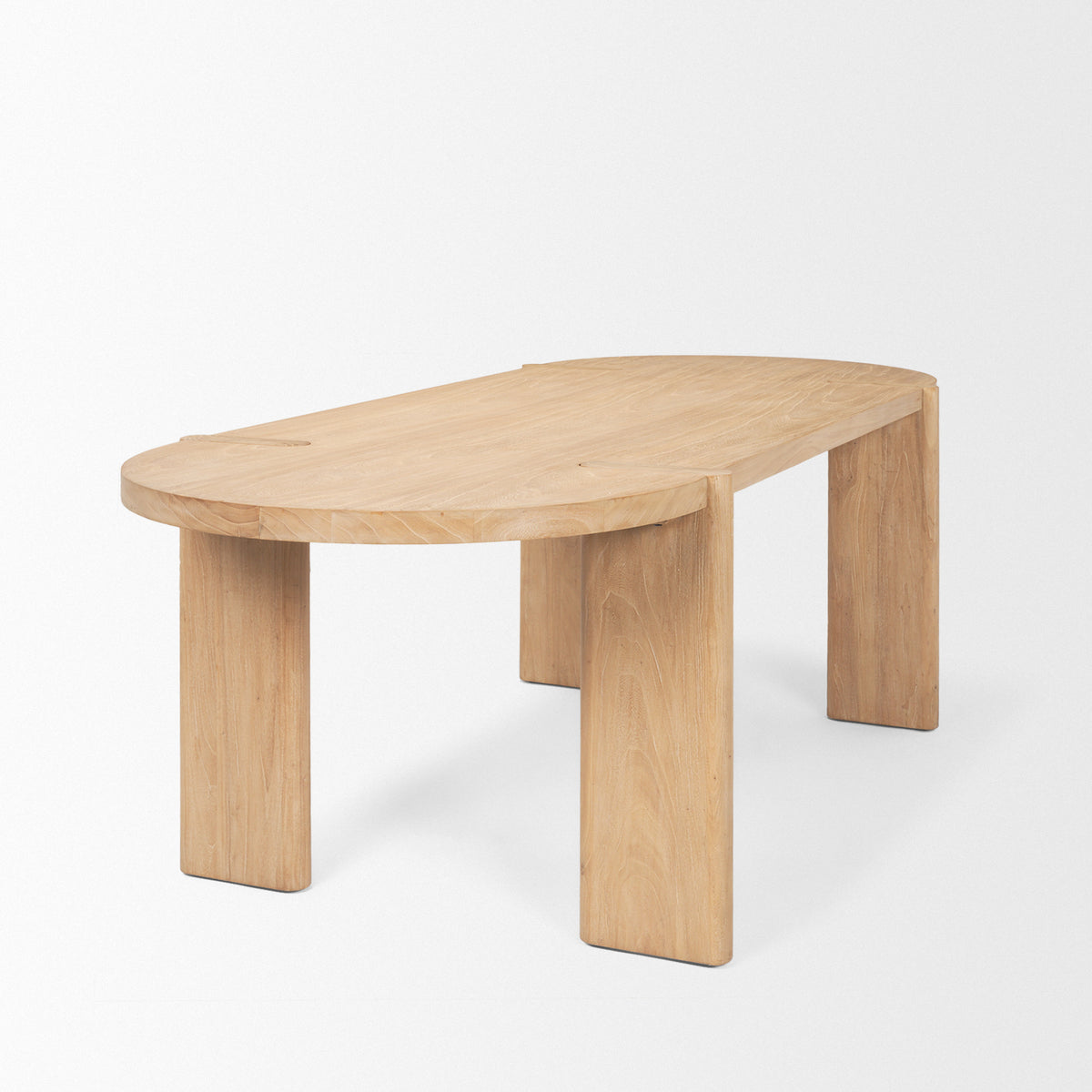 Sohan 91"L x 38"W Oval Dining Table | Wood | Seats 8-Dining Tables-DECOROLALA