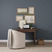 Sohan Dark Brown Elm Wood Oblong Desk-Office-DECOROLALA