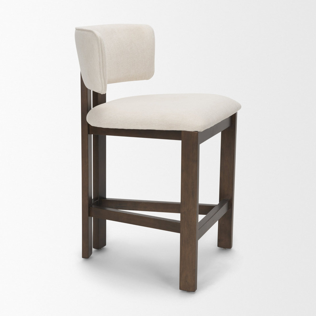 Soho Curved Open Back Chenille Tripod Frame Counter Stool-Bar Stools-DECOROLALA