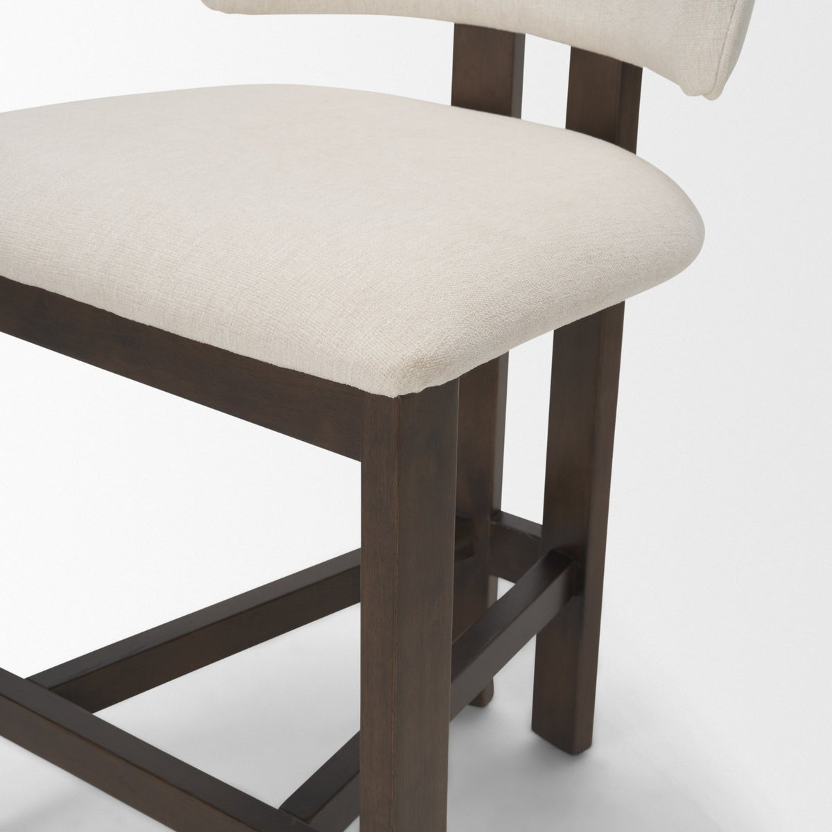 Soho Curved Open Back Chenille Tripod Frame Counter Stool-Bar Stools-DECOROLALA