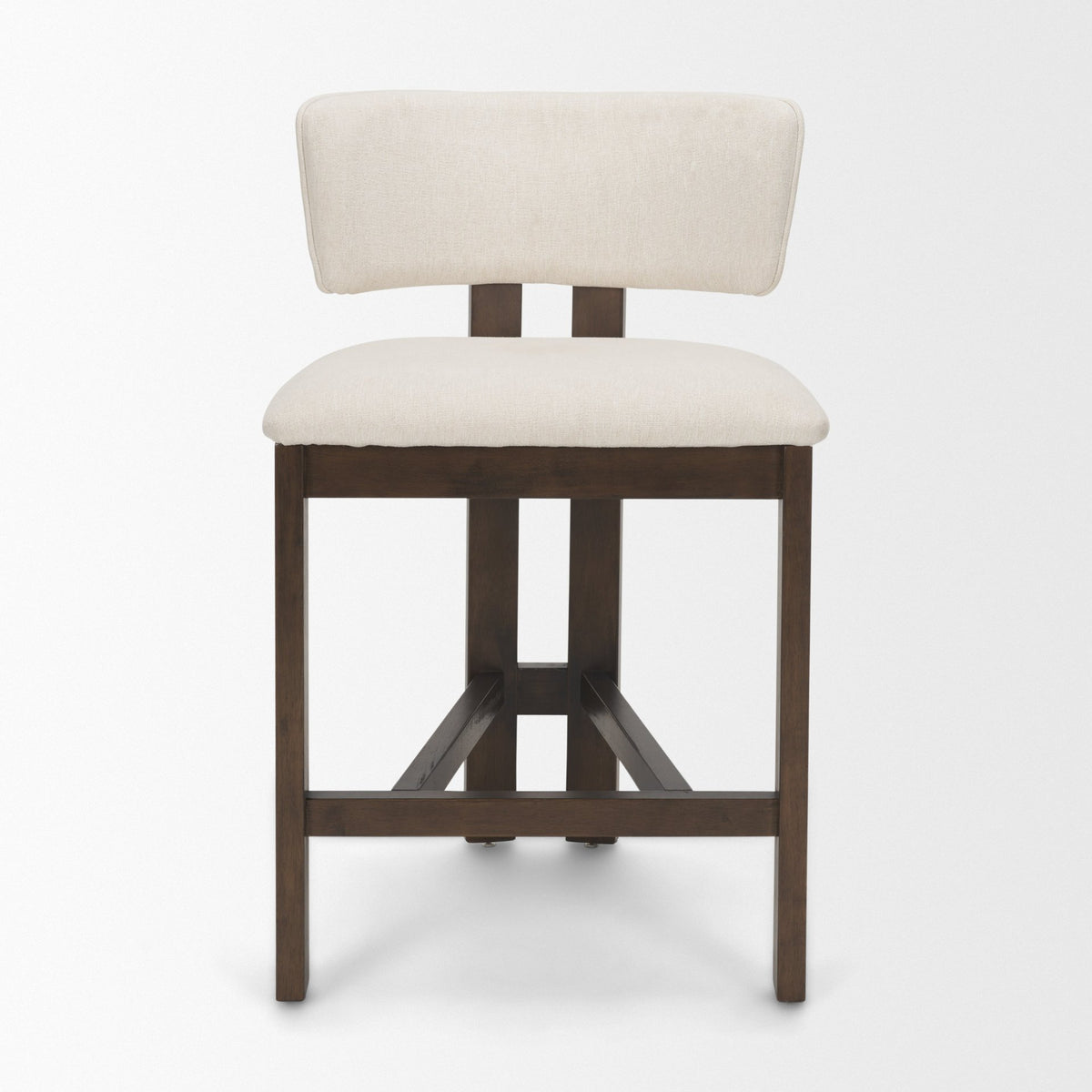 Soho Curved Open Back Chenille Tripod Frame Counter Stool-Bar Stools-DECOROLALA