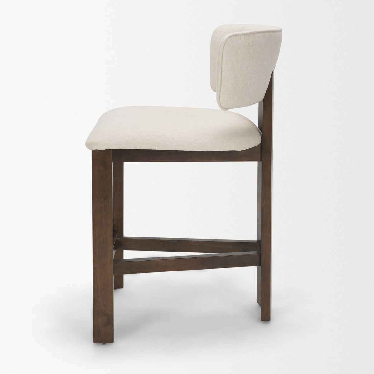 Soho Curved Open Back Chenille Tripod Frame Counter Stool-Bar Stools-DECOROLALA