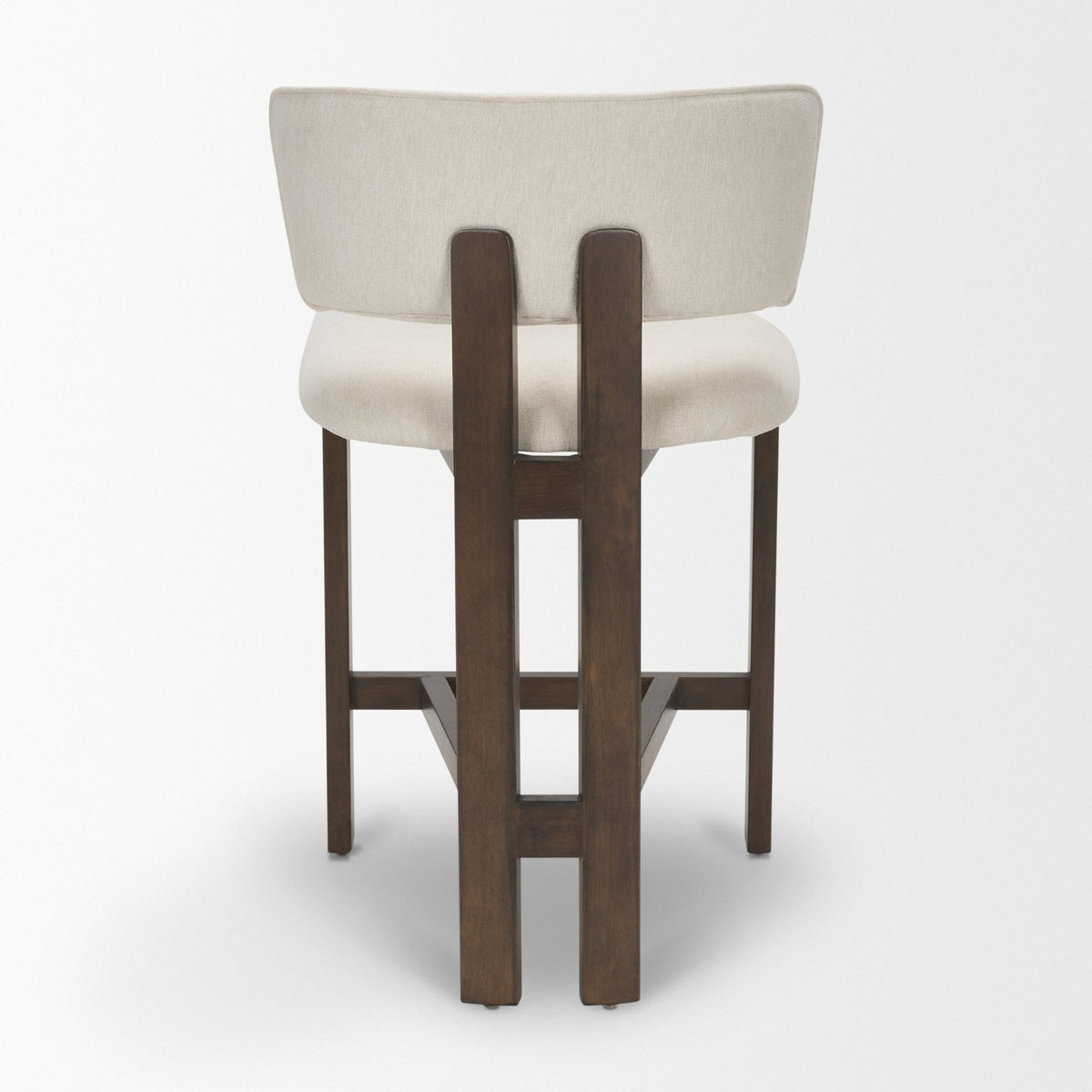 Soho Curved Open Back Chenille Tripod Frame Counter Stool-Bar Stools-DECOROLALA