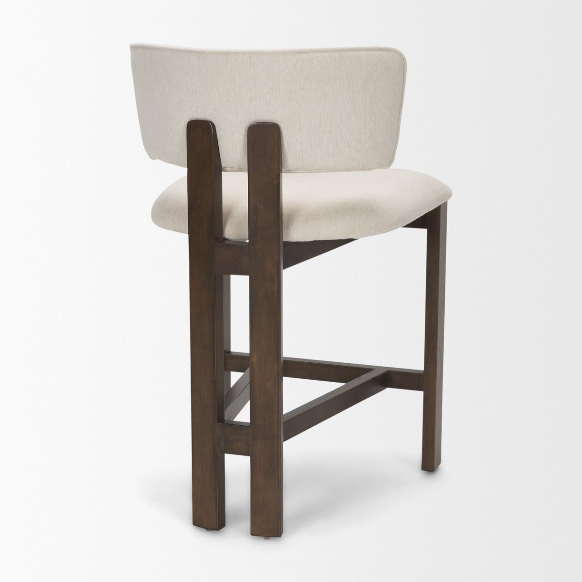 Soho Curved Open Back Chenille Tripod Frame Counter Stool-Bar Stools-DECOROLALA