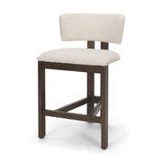 Soho Curved Open Back Chenille Tripod Frame Counter Stool-Bar Stools-DECOROLALA