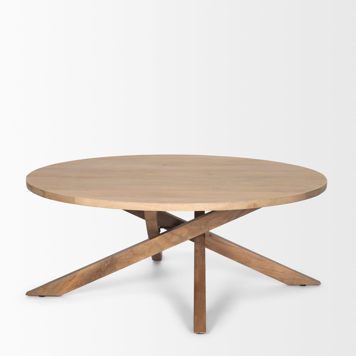 Solana Medium Brown Wood Coffee Table-Coffee Tables-DECOROLALA