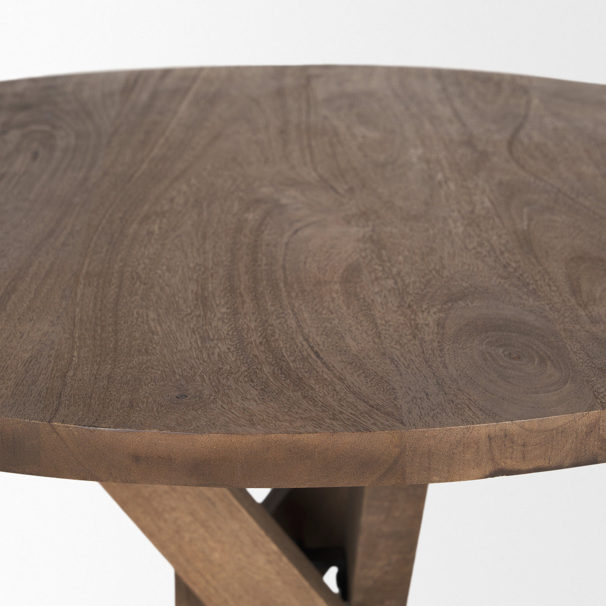Solana Medium Brown Wood Foyer Table-Accent Tables-DECOROLALA