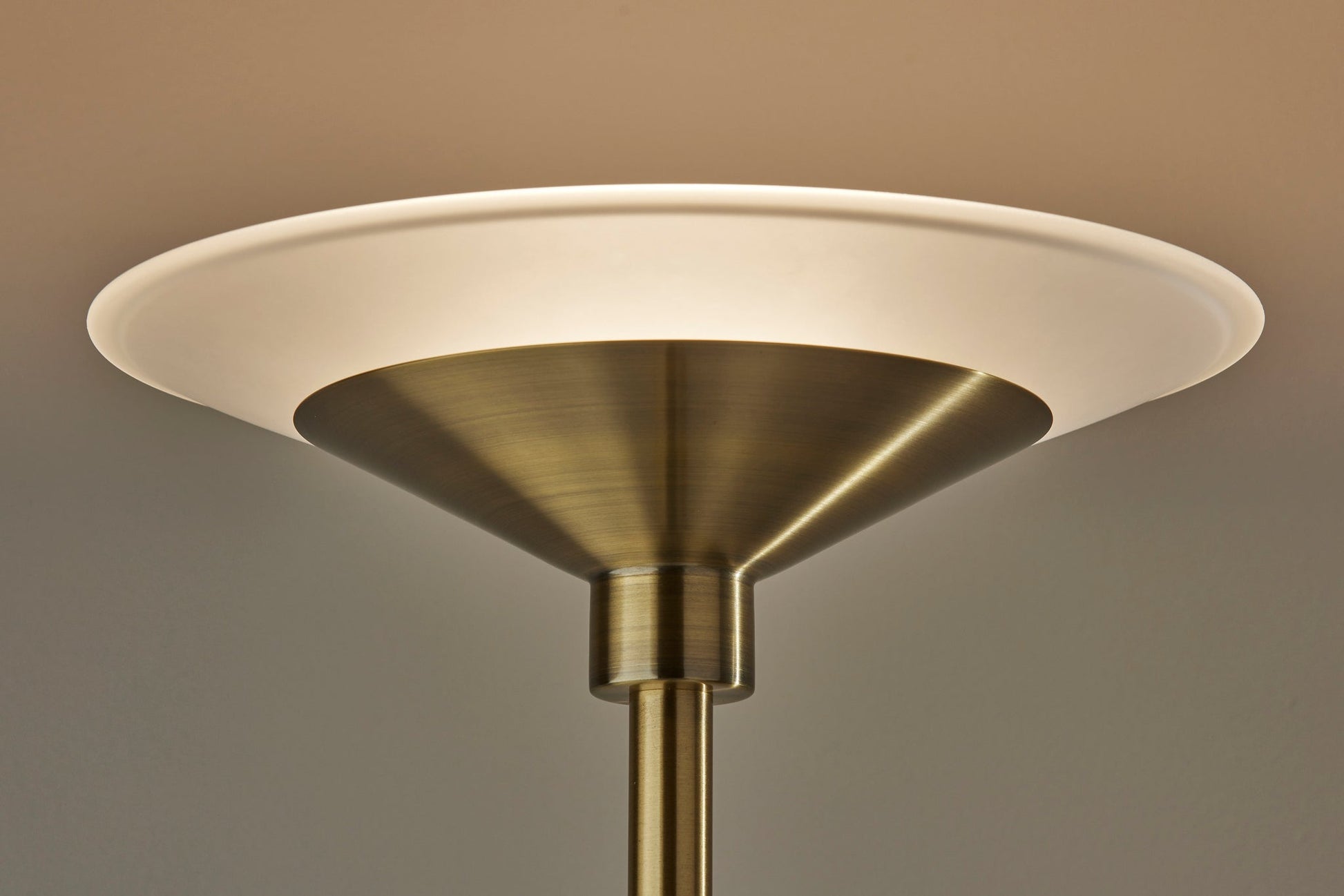 Solar LED Torchiere- Antique Brass-Lighting-DECOROLALA