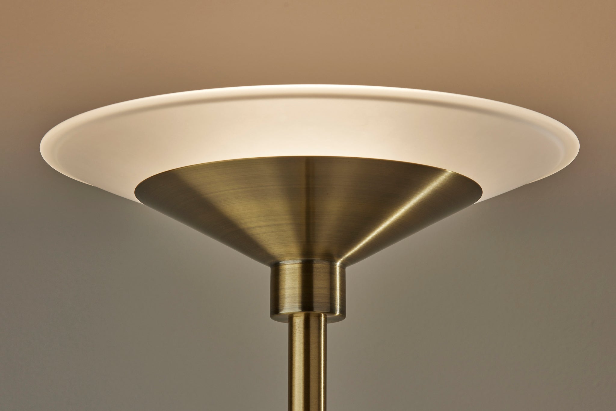 Solar LED Torchiere- Antique Brass-Lighting-DECOROLALA