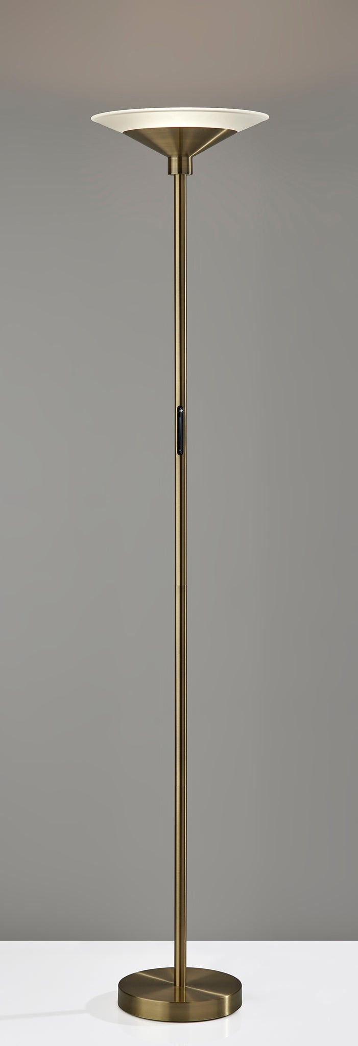 Solar LED Torchiere- Antique Brass-Lighting-DECOROLALA