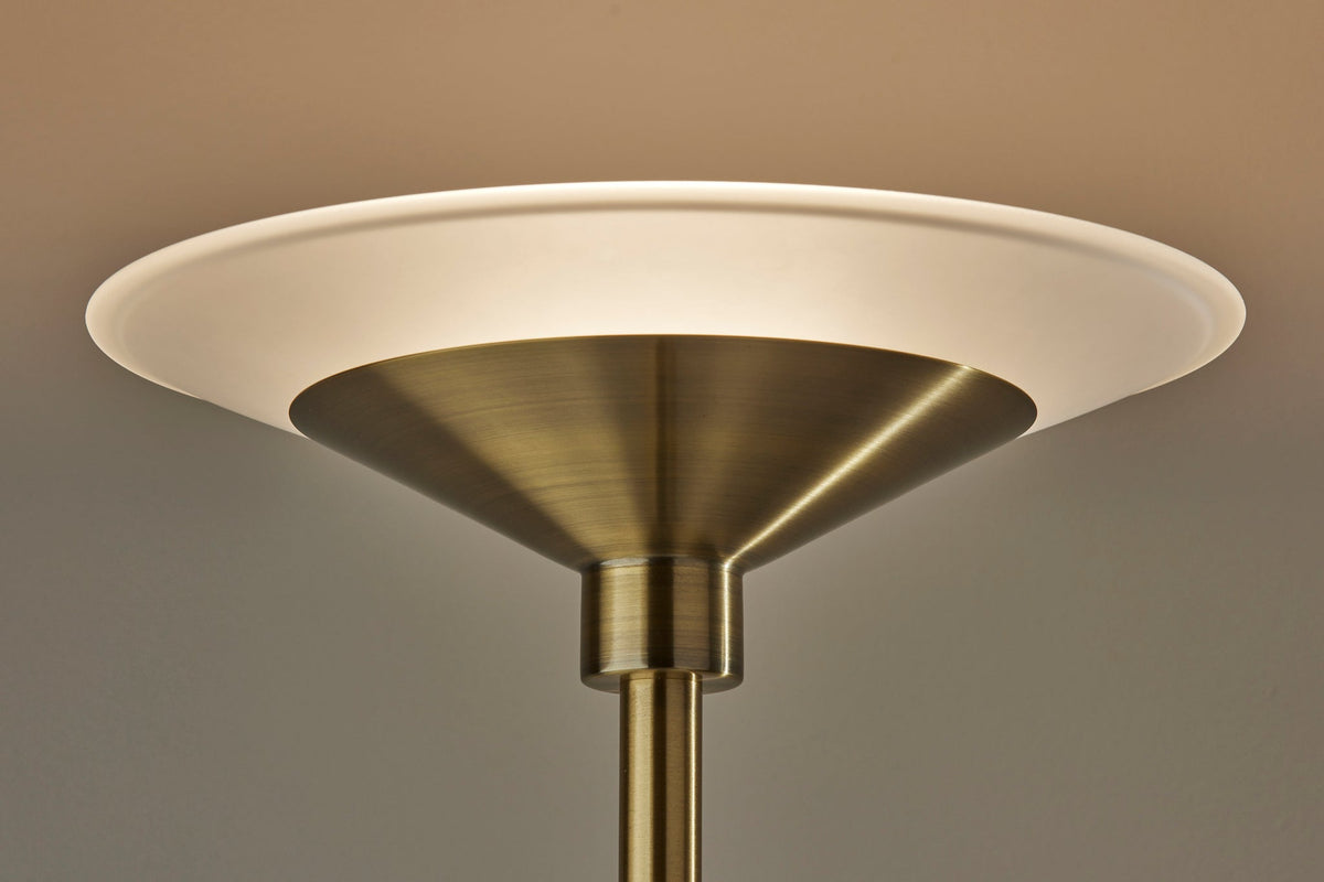 Solar LED Torchiere Brass - Dimmer 24W-Lighting-DECOROLALA