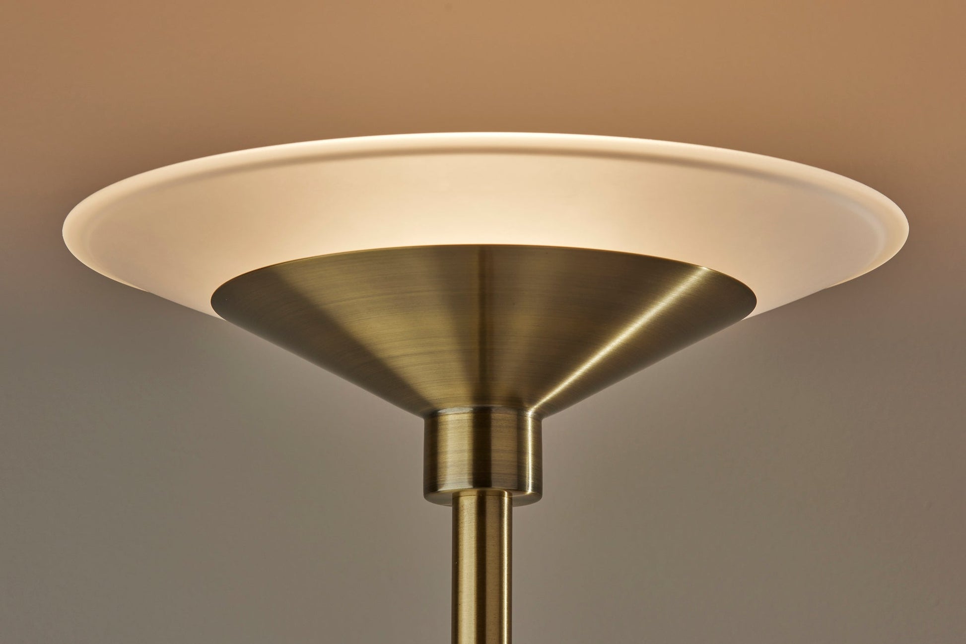 Solar LED Torchiere Brass - Dimmer 24W-Lighting-DECOROLALA