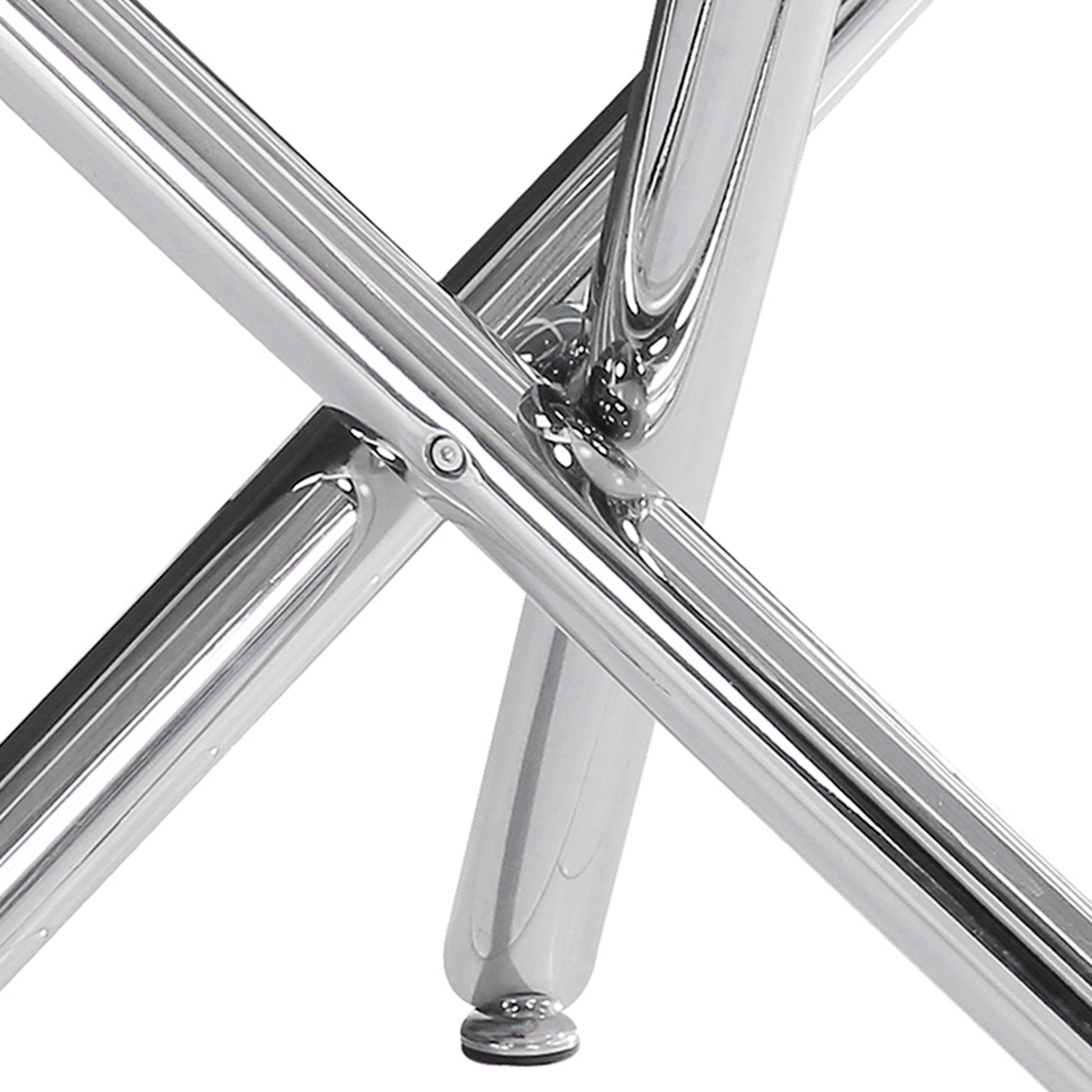 Solara II Devo 5-Piece Dining Set - Clear Glass & Chrome-DECOROLALA