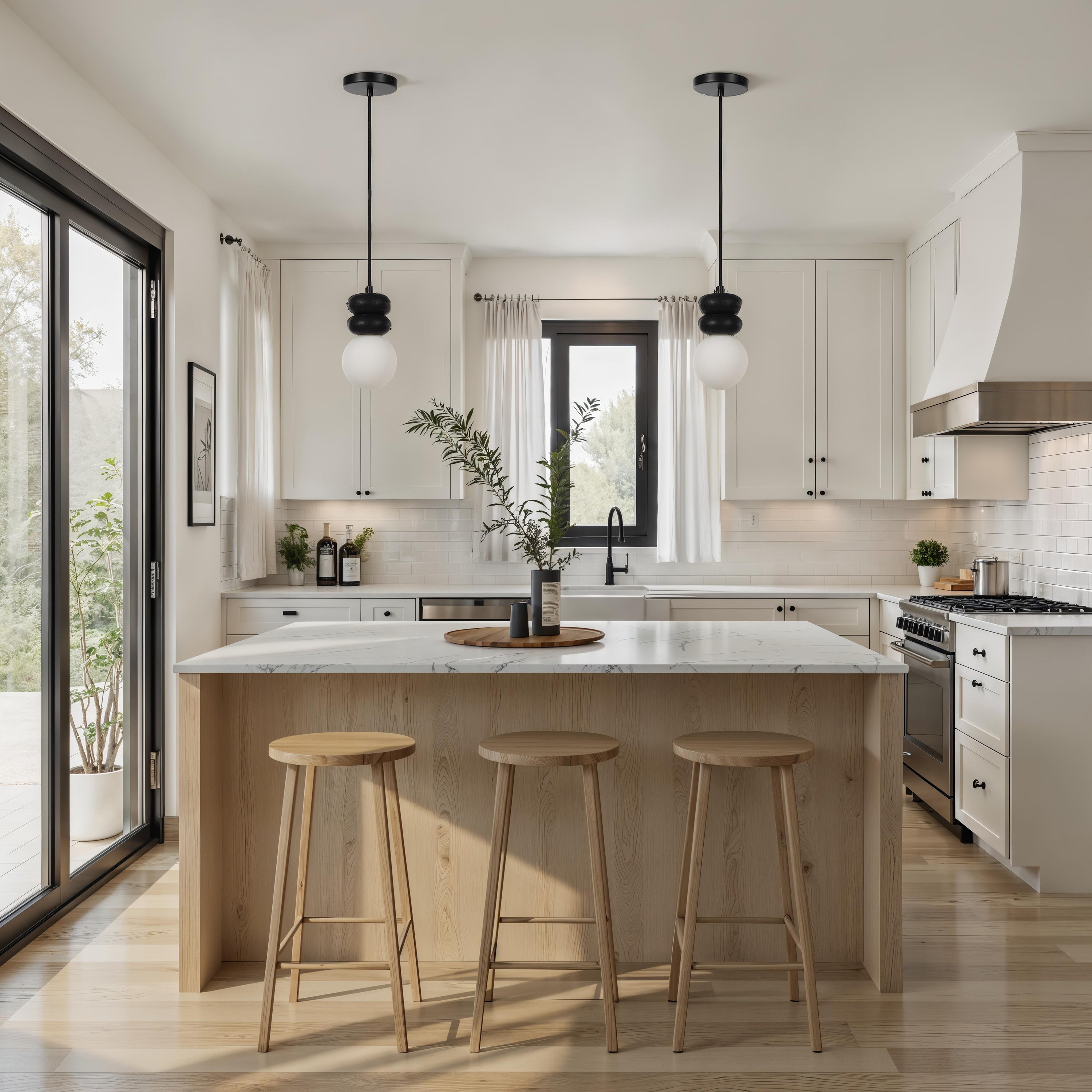 Solene 118" Height Ceiling Fixture, Matte Black-Ceiling Fixture-DECOROLALA