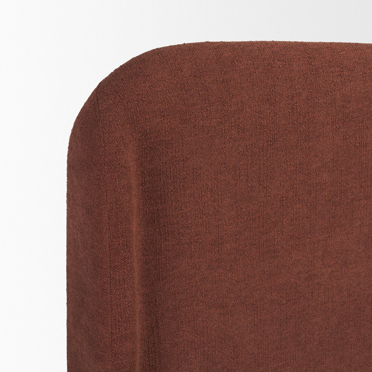 Solene Queen Upholstered Bedframe w/ Footbed | Curved Headboard | Burgundy Fabric-Bed Frame & Headboards-DECOROLALA