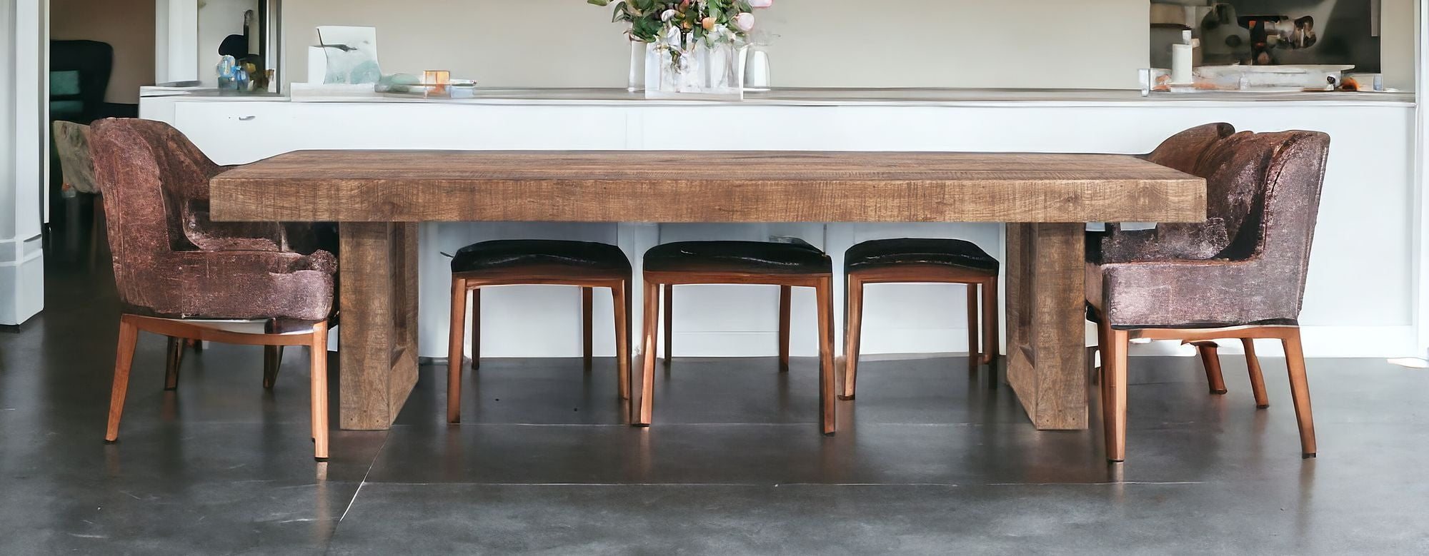 Solid Mango Wood Dining Bench-Benches-DECOROLALA